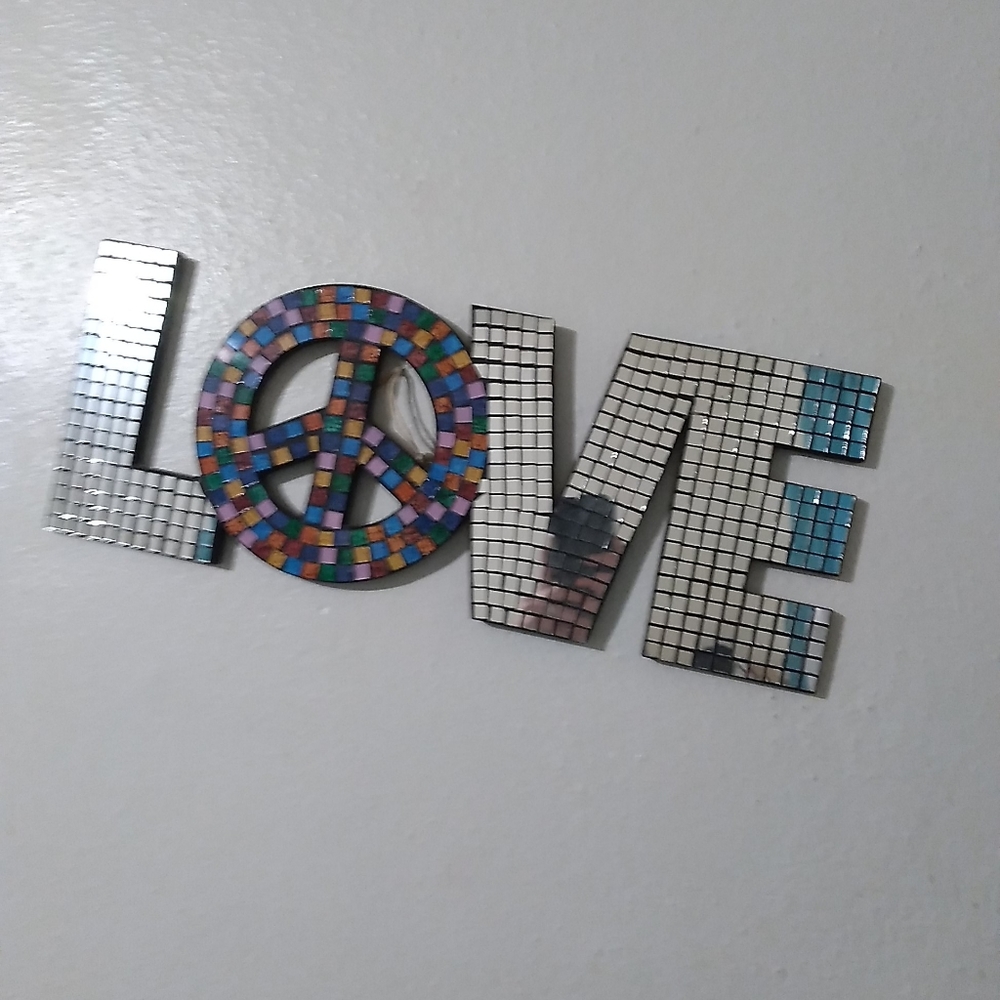 Handmade in Bali Love/Peace Wall hanging